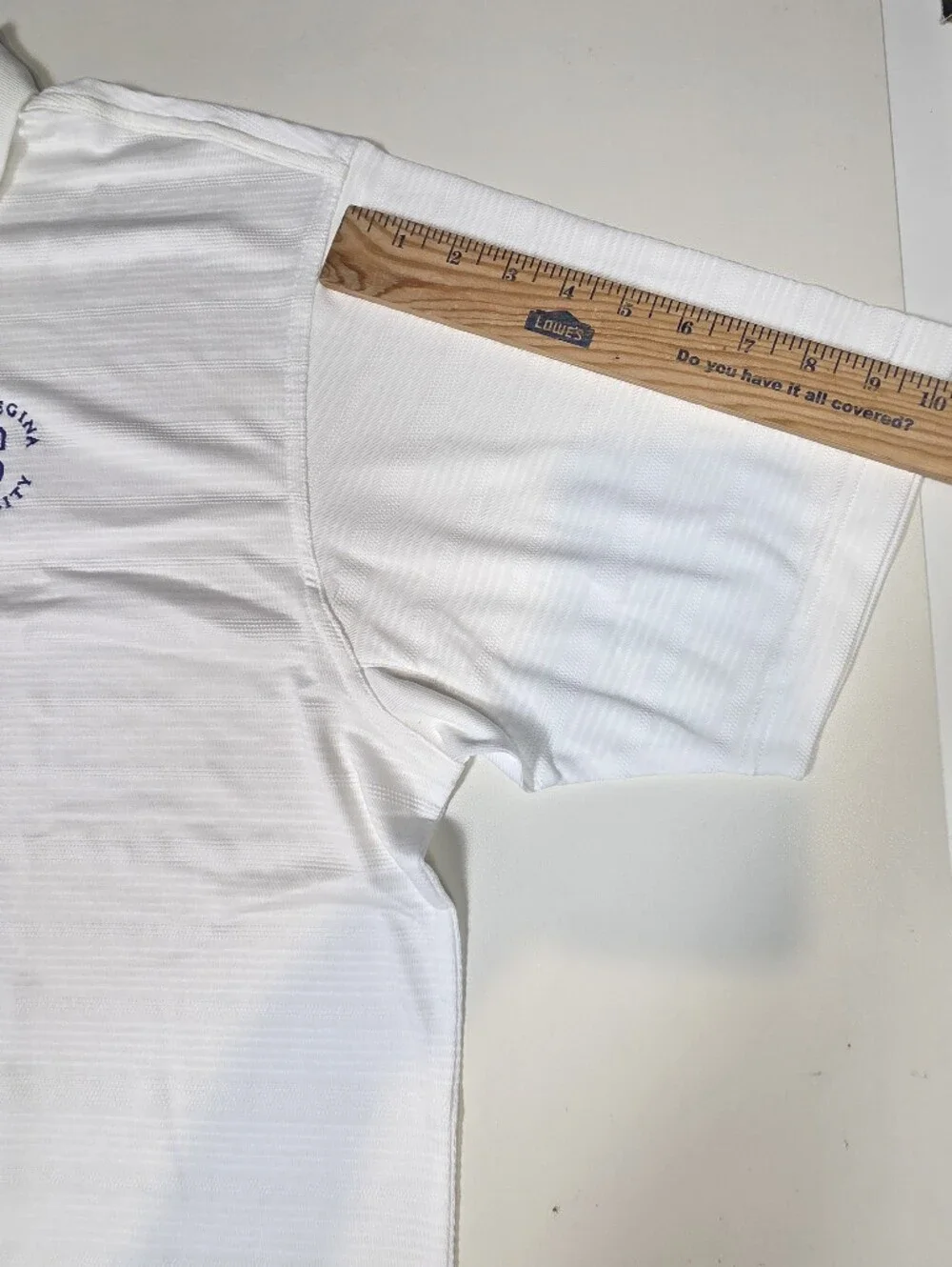 Men Large adidas White Polo Salve Regina University Logo Climacool Discontinued